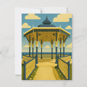 Postal Brighton Bandstand - Arte de arquitectura costera