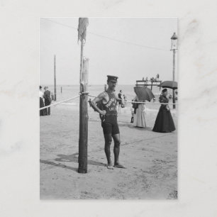 Postal Brighton Beach Life Guard, 1906