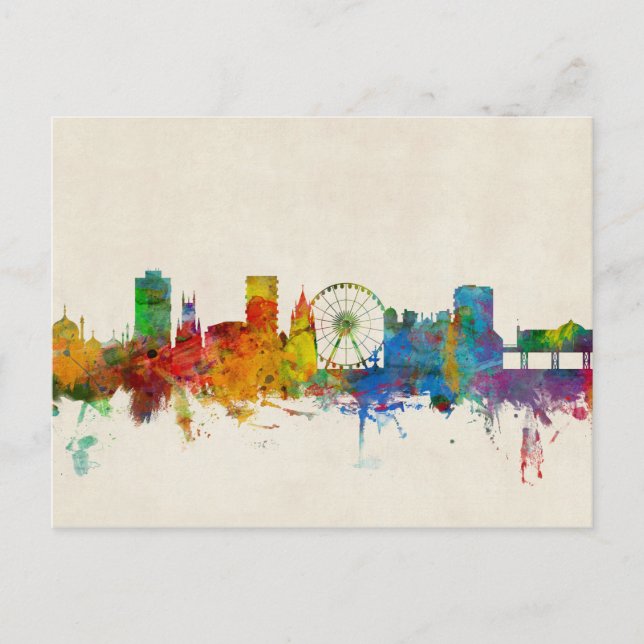 Postal Brighton England Skyline (Anverso)