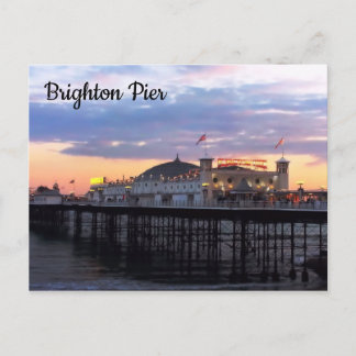 Postal Brighton Pier en foto nocturna