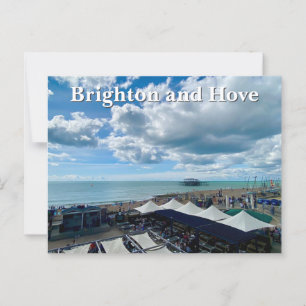 Postal Brighton y Hove Beach en el verano