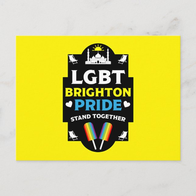Postal Brighton y Hove orgullo (Anverso)