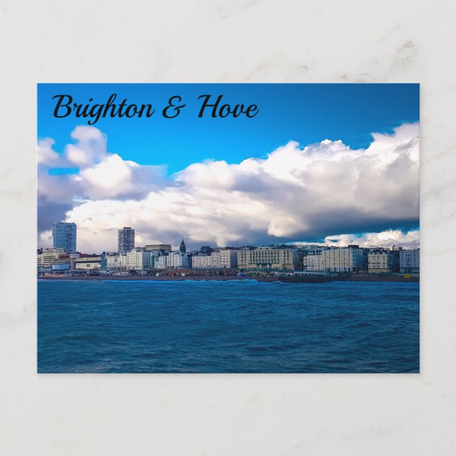 Postal Brighton y Hove Sefront tomadas de Pier (Anverso)