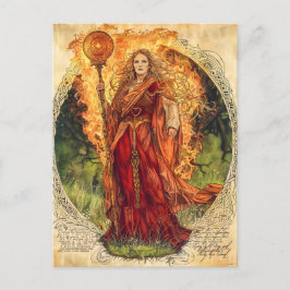 Postal Brigid Celtic Goddess of Fire and Healing