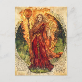 Postal Brigid Diosa Celta del Fuego y la Curación