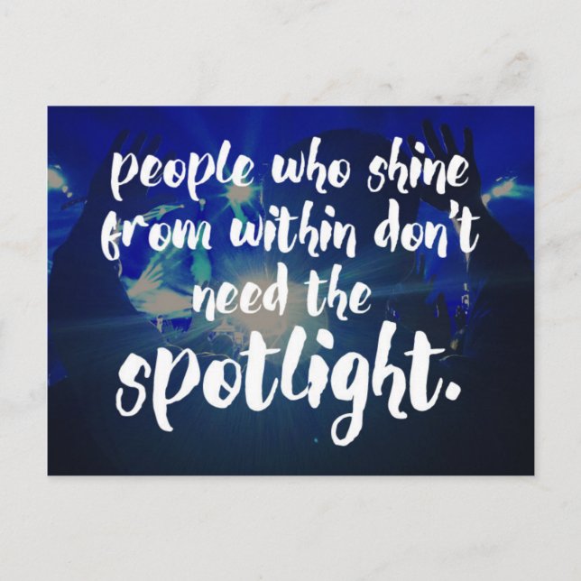 Postal Brilla desde dentro de la cita (Anverso)