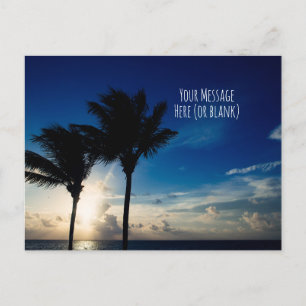 Postal Brillante Amanecer Tropical en la Costa del Caribe