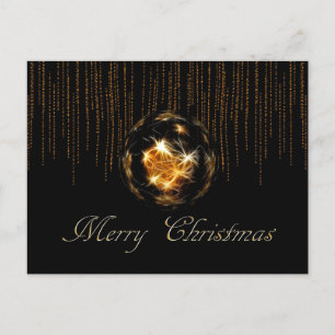 Postal Brillante/Bling Merry Christmas Ball