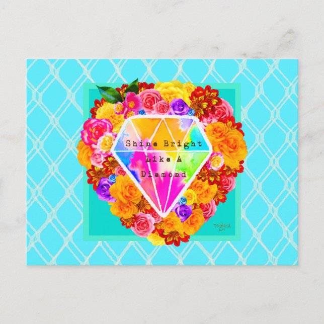 Postal Brillante Brillante Como Un Diamante (Anverso)