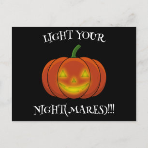 Postal Brillante Jack-o'-Lantern - Enciende tus pesadilla