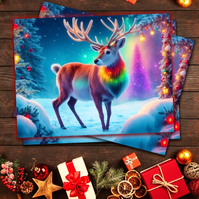 Postal Brillante Rudolph ciervo Feliz Navidad lindo (Subido por el creador)