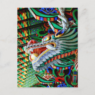 Postal Brillante Temple Dragon