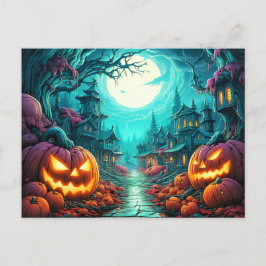 Postal Brillantes calabazas Nefarie Happy Halloween