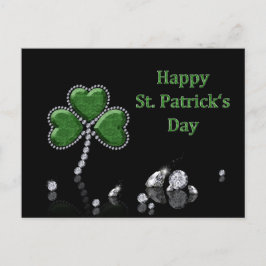 Postal Brillantes felices diamantes del Día de San Patric