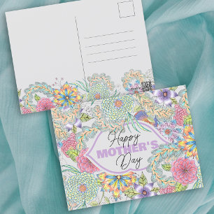 Postal Brillantes primaveras y el Día de la Madre
