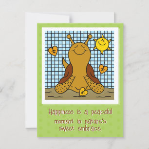 Postal Brillo De Caracol Y Mosaico De Hojas Feliz Caída