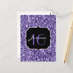 Postal Brillo de purpura violeta ultra dulce 16