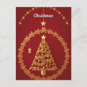 Postal Brillo Dorado de Navidad ✨ Decoración de Lujo para