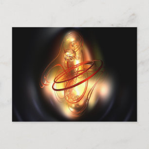 Postal Brillo rojo amarillo