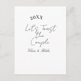 Postal Brindemos por la boda de compromiso de la pareja y
