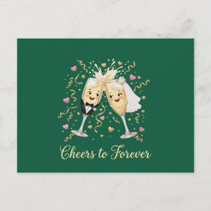 Postal Brindis de Celebración de Boda
