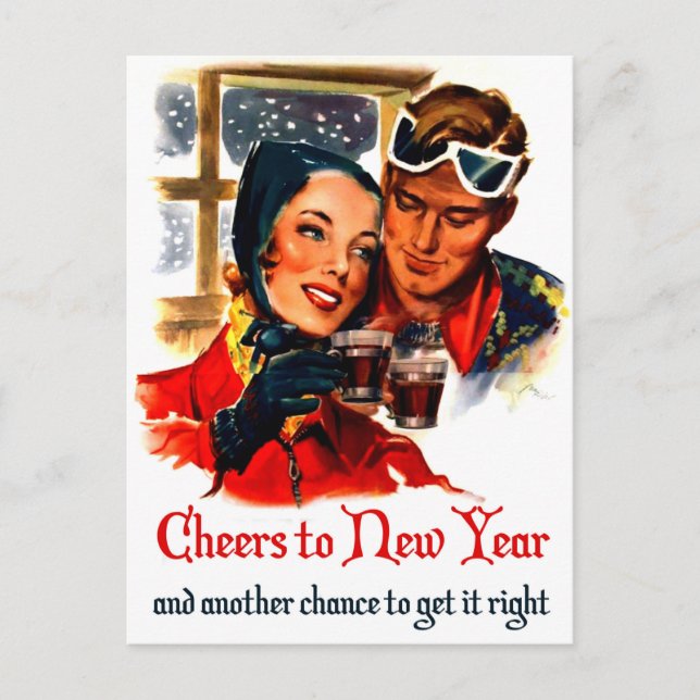 Postal Brindis por el Año Nuevo (Anverso)