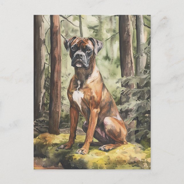 Postal Brindle Boxer - Postcard (Anverso)