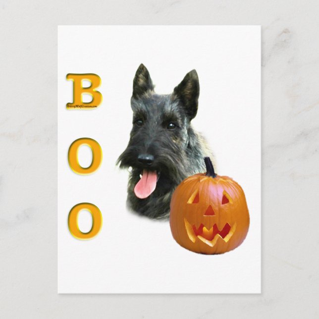 Postal Brindle Scottish Terrier Boo (Anverso)