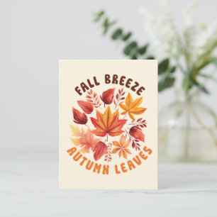 Postal Brisa de caída, hojas otoñales - Foliage caprichos