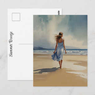 Postal Brisa de verano me hace sentir vacaciones de acuar