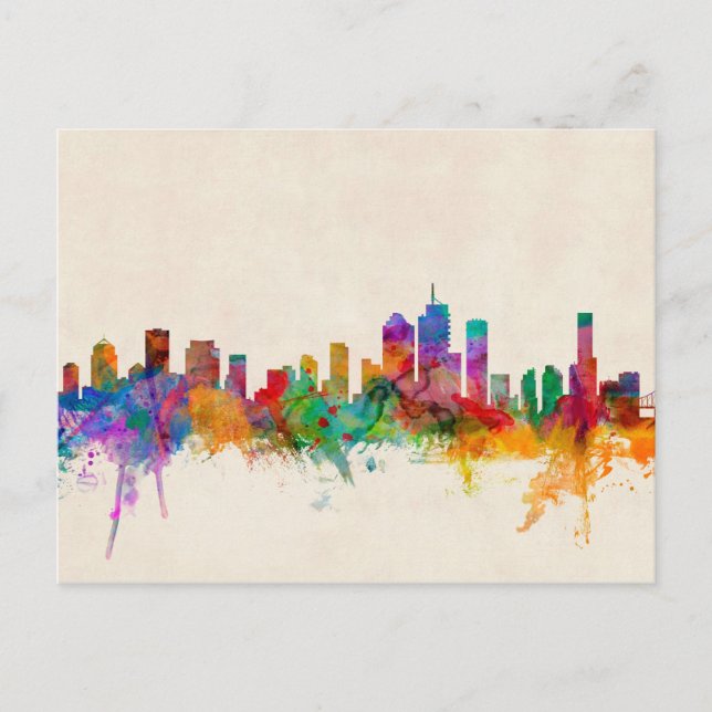 Postal Brisbane Australia Skyline Cityscape (Anverso)