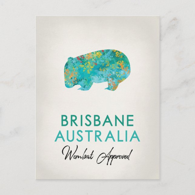 Postal Brisbane Australia Wombat (Anverso)
