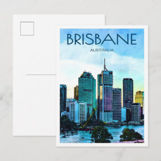 Postal Brisbane City Australia Vintage Travel 