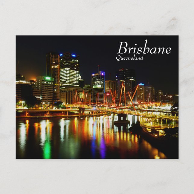 Postal Brisbane en la noche 1 (Anverso)