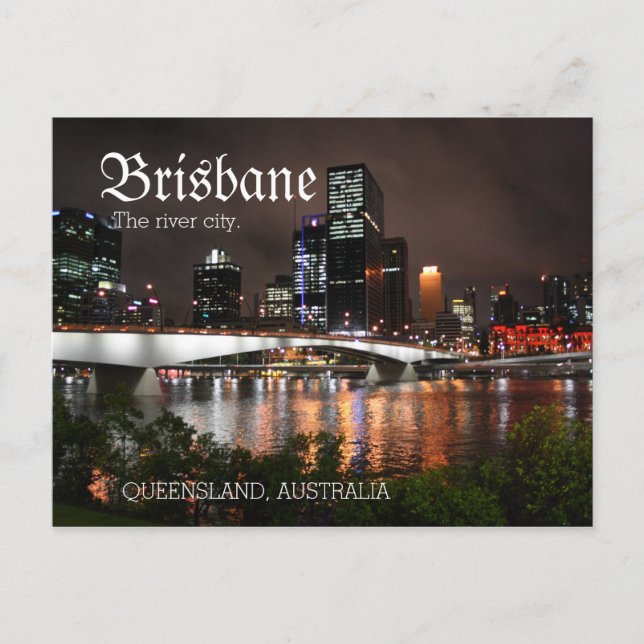 Postal Brisbane Queensland Australia ciudad fluvial (Anverso)
