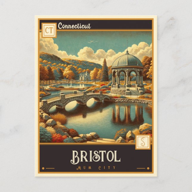 Postal Bristol, Connecticut | Vintage (Anverso)