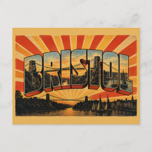 Postal Bristol Inglaterra Puente Desfiladero de la Ribera