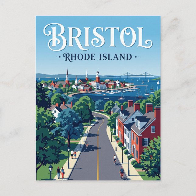 Postal Bristol Rhode Island (Anverso)