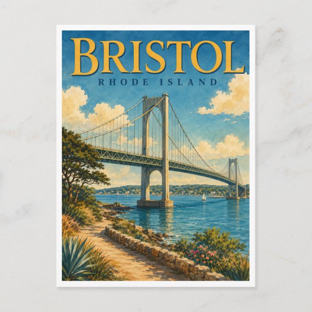 Postal Bristol Rhode Island Mount Hope GeoSaga (Anverso)