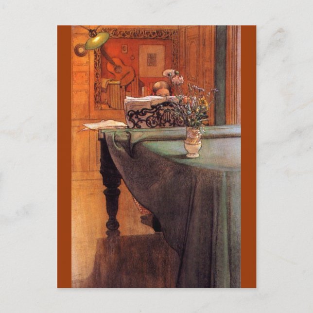 Postal Brita en el piano (Anverso)