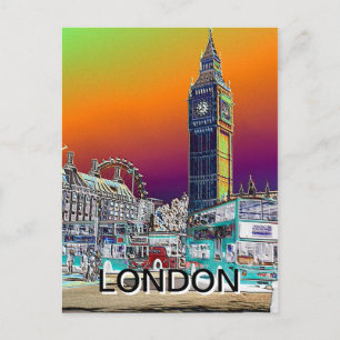 Postal británica Big Ben London Eye Westminster