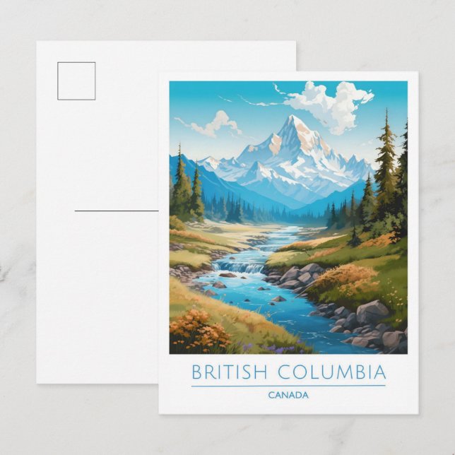 Postal British Columbia Canada Vintage Travel (Anverso / Reverso)