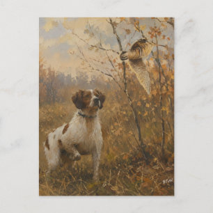 Postal Brittany Spaniel – Arte de Caza de Chocha