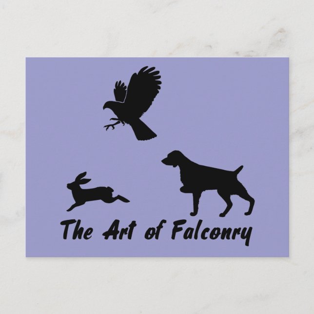 Postal Brittany Spaniel y Falconry (Anverso)