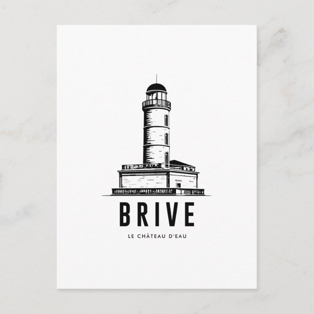 Postal BrivelaGaillarde  Le Chateau dEau  Affiche Vintage (Anverso)