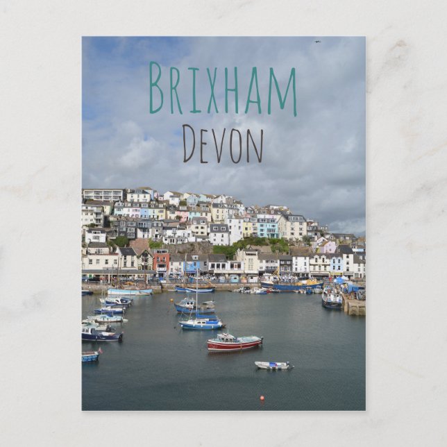 Postal Brixham, Devon Postcard (Anverso)