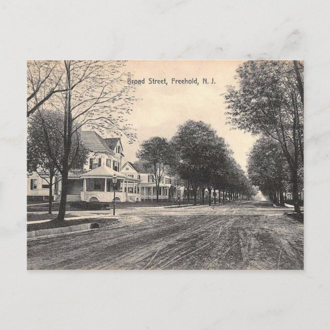 Postal Broad St, Freehold, Nueva Jersey 1910 (Anverso)