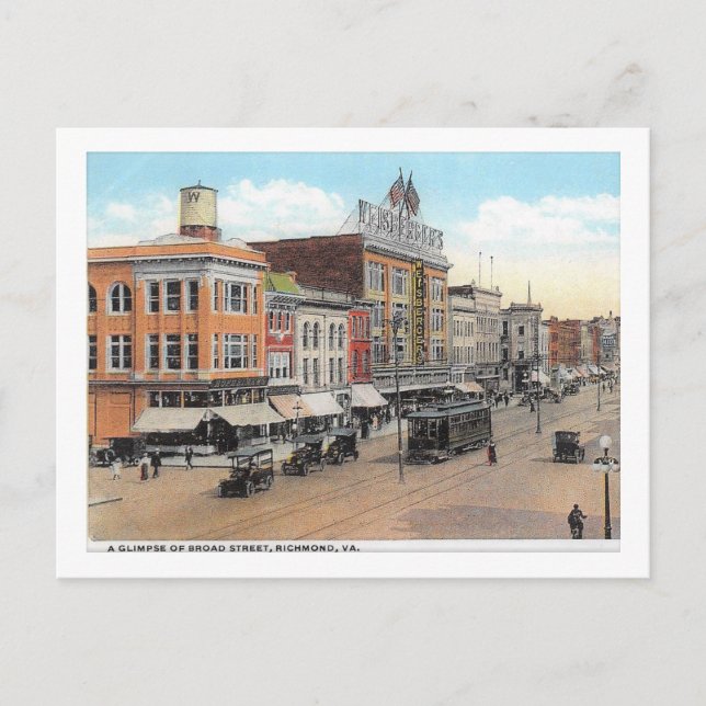 Postal Broad St, Richmond, Virginia, Vintage (Anverso)