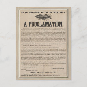 Postal Broadside de la Proclamación de Emancipación Preli