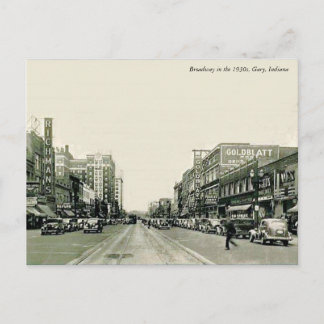 Postal Broadway 1930 Gary, Indiana